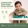 Baby Dino Silicon Suction Feeding Set-Plate With Spoon and Fork, (4Months+)
