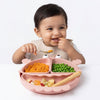Baby Crab Silicon Suction Plate With 3 Section Plate, (4Months+)