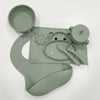 Baby Hippo Silicon Suction Feeding Set Of 6, (4Months+)