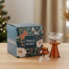 Crystal Flame Elegant Diya Set, Amber