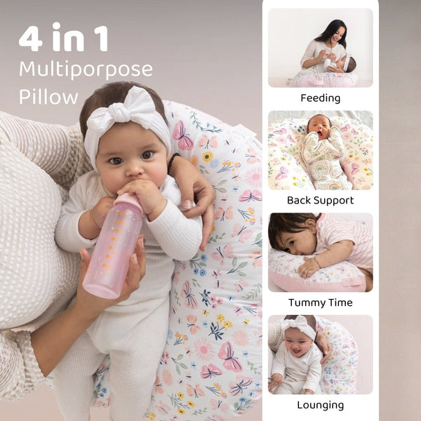 Butterfly Garden 100% Cotton Multipurpose Feeding/Nursing pillow