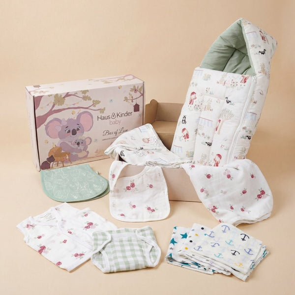 Scarlet on Adventure 100% Cotton Box Of Love Baby Essentials Pack of 10