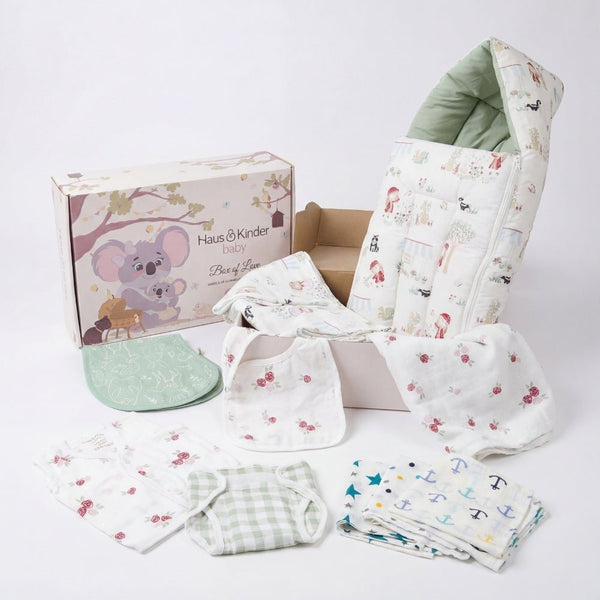 Scarlet on Adventure 100% Cotton Box Of Love Baby Essentials Pack of 10