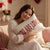 Decorative Knitted Jacquard Cushion Cover, Red