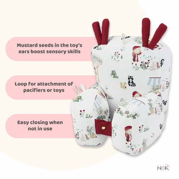 Scarlet 100%Cotton Pram Pillow cum Baby Seat 6-9 months