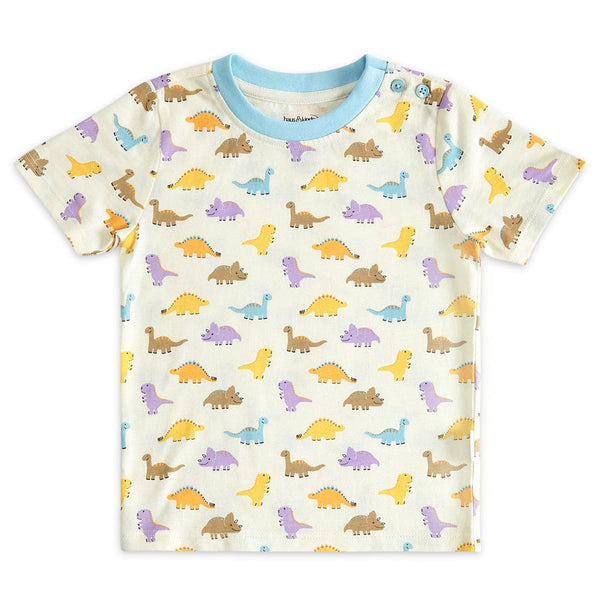 100% Cotton Half Sleeve Boy T-Shirt, Off white