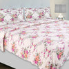 Greek Garden Romance, 100% Cotton Double Bedsheet, 144 TC, Orange