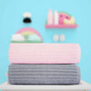 Pink & Grey 100% Cotton Kids Bath Towel 0- 5 years