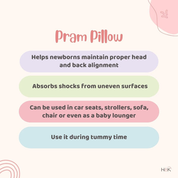 Spacewalk 100%Cotton Pram Pillow cum Baby Seat 6-9 months