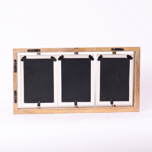 Spin & Frame Photo Frame- Gray & White