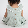 100% Cotton Mint Meadow Frock-Mint Green