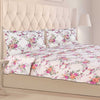 Greek Garden Romance, 100% Cotton Double Bedsheet, 144 TC, Orange