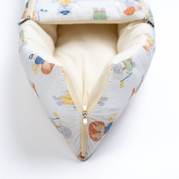 Jungle Party 100%Cotton Carrier Nest cum sleeping bag 0 - 3 Months Lightweight