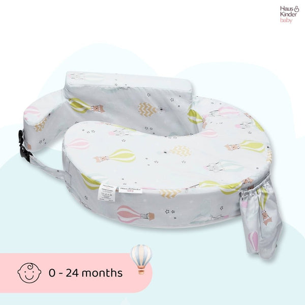 Hot Air Balloon Feeding Pillow - Posture Support With Pocket 0-12 month