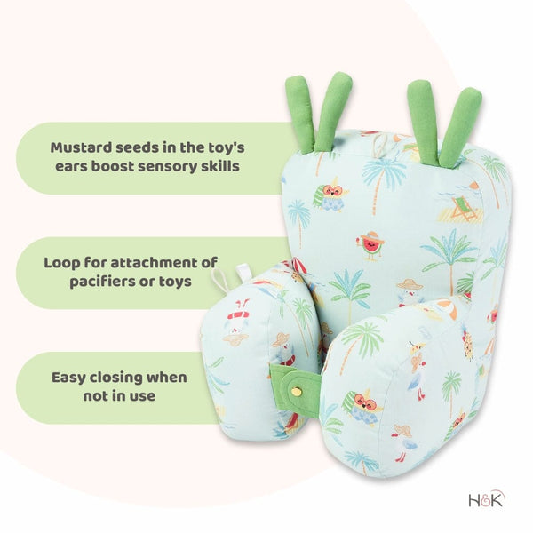 Sunny Citrus Splash 100%Cotton Pram Pillow cum Baby Seat 6-9 months