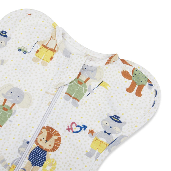 Jungle Party 100% Cotton Dreamsack Snug Swaddle 0-3 months