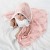 Butterfly Garden Cotton Muslin Terry Hooded Towel 0 - 12 Months