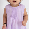 Lilac Cloud Cotton Baby Romper- Lilac