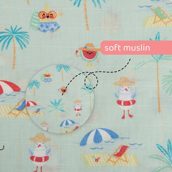 Tropical Twist 100% Cotton Pack of 5 Wash Cloth 0 - 12 Months