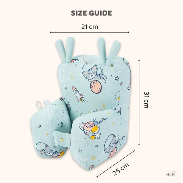 Spacewalk 100%Cotton Pram Pillow cum Baby Seat 6-9 months