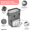 Grey Chic Diaper Bag Backpack (Capacity - 20L)