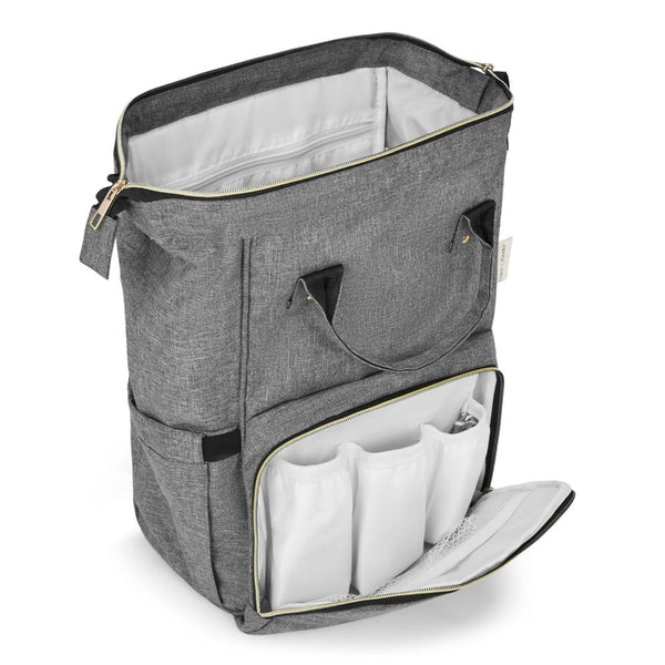 Grey Chic Diaper Bag Backpack (Capacity - 20L)
