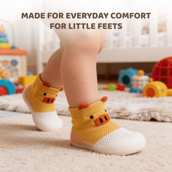 Honey Bear Baby Booties | 9-12 Months