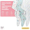 Oasis Collection 100% Cotton Muslin Swaddle Pack Of 3 | 0 to 3 Months