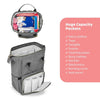 Grey Chic Diaper Bag Backpack (Capacity - 20L)