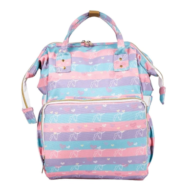 Unicorn, Art on Canvas - Chic Diaper Bag Backpack for New Moms