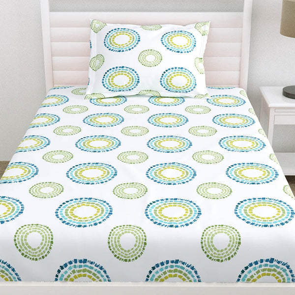 Radiant Circles 100% Cotton King Bedsheet, 144 TC