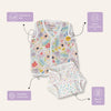Breeze Baby Vests and nappies Pack of 3 sets - Blooming child