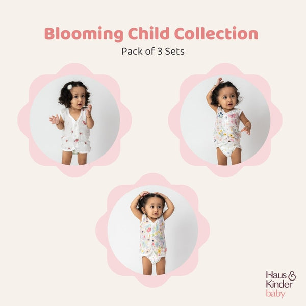 Breeze Baby Vests and nappies Pack of 3 sets - Blooming child