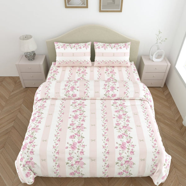 Amber Microfiber Set of 4- Bed In A Bag, Pink
