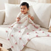 Bubblegum Pom Pom 100% cotton knitted Summer AC blanket 0 - 3 years
