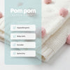 Bubblegum Pom Pom 100% cotton knitted Summer AC blanket 0 - 3 years