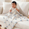 Whimsical Pom Pom 100%cotton knitted Summer AC blanket 0- 3 years