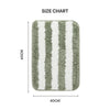 Plush Microfiber Stripe Bathmat, Sage Green