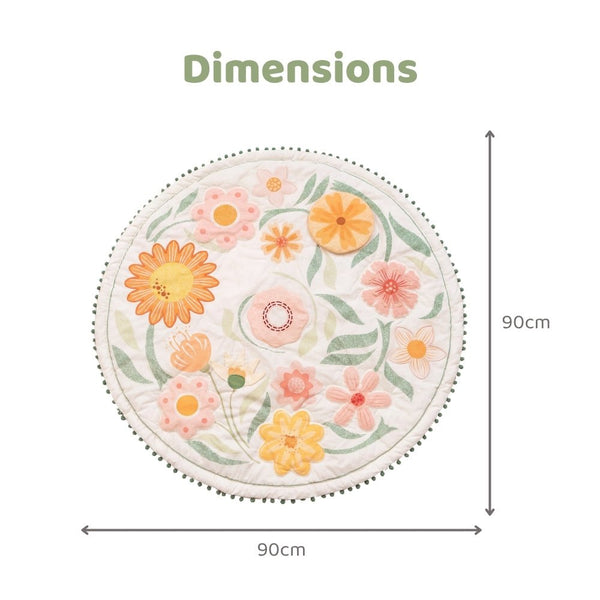 Buttercup Bloom 100% Cotton poplin Baby Activity Mat 0- 2 years