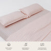 Momoiro Stripe 100% Cotton Double Bedsheet, 186TC