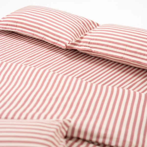 Akatsuchi Stripe 100% Cotton Double Bedsheet, 186TC
