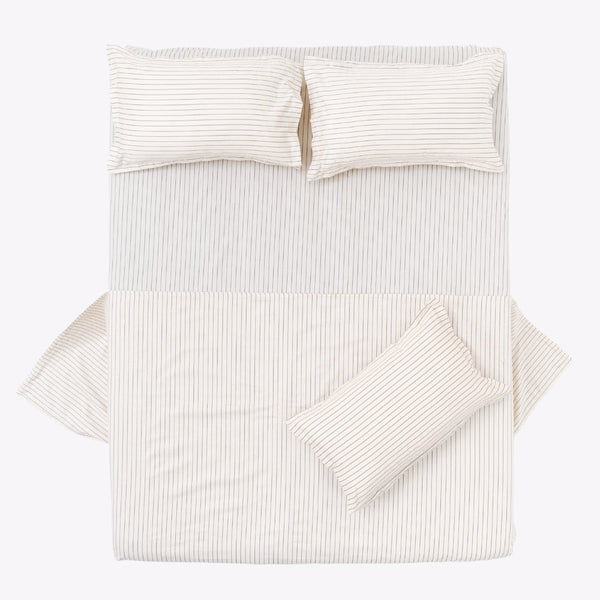 Sumi Stripe 100% Cotton Double Bedsheet, 186TC