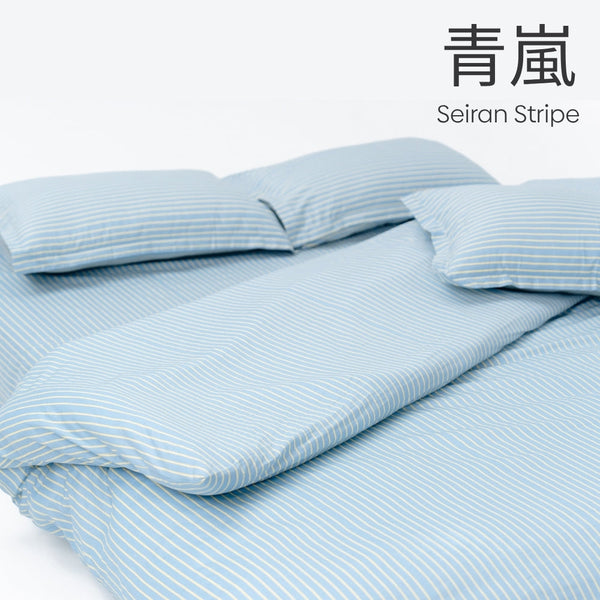 Seiran Stripe 100% Cotton Double Bedsheet, 186TC