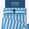 Asagi Stripe, 100% Cotton King Size Bedsheet, 186 TC
