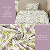 Moonlit Lavender Garden Single Flat Size Bedsheet, 186 TC