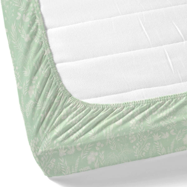 Verdant Whispers of Giverny Single Fitted Size Bedsheet, 186 TC