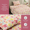 Sunlit Blossom Meadow Single Flat Size Bedsheet, 186 TC