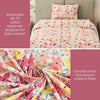 Sunlit Blossom Meadow Single Flat Size Bedsheet, 186 TC