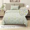 Verdant Whispers of Giverny Single Flat Size Bedsheet, 186 TC