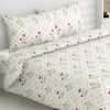 Rose Serenity, 100% Cotton King Size Bedsheet, 186 TC